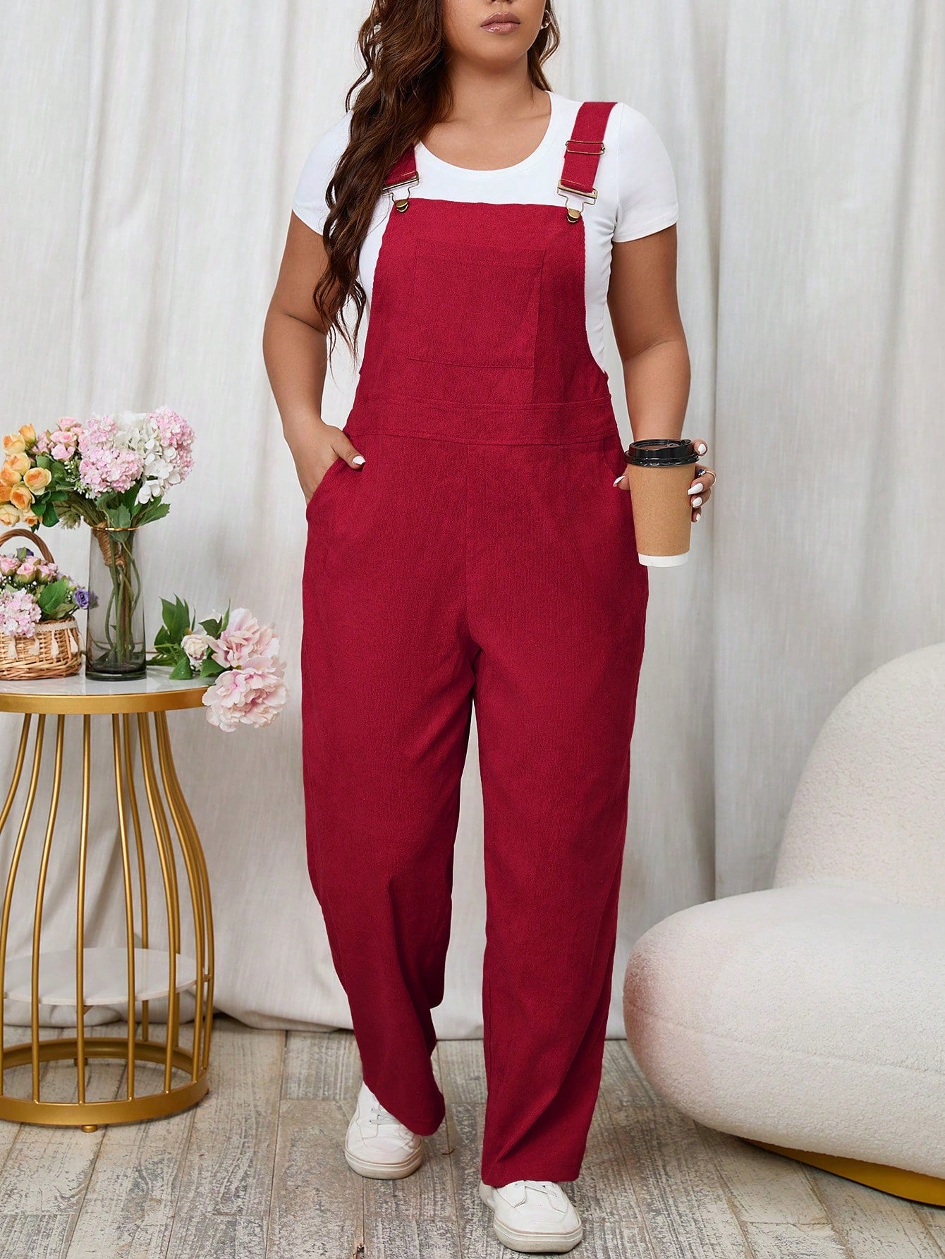 Macacão feminino Plus Size Caroline