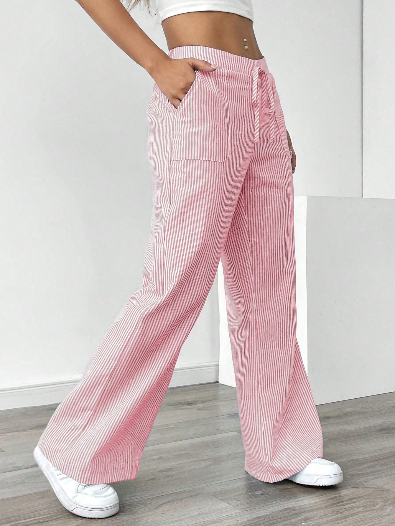 Calça feminina pantalona de algodão Lissy