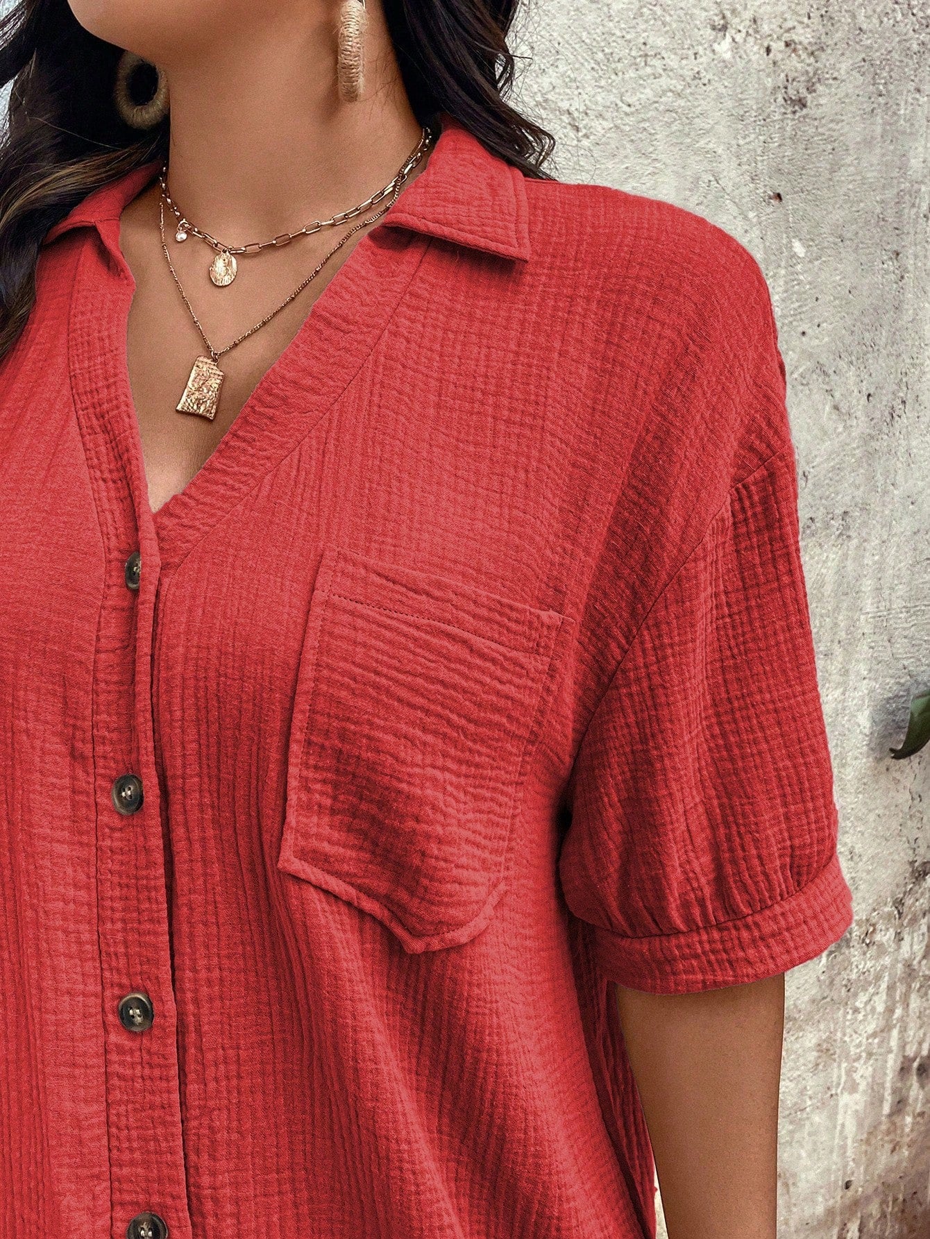 Vestido feminino tipo chamise plus size Daniela