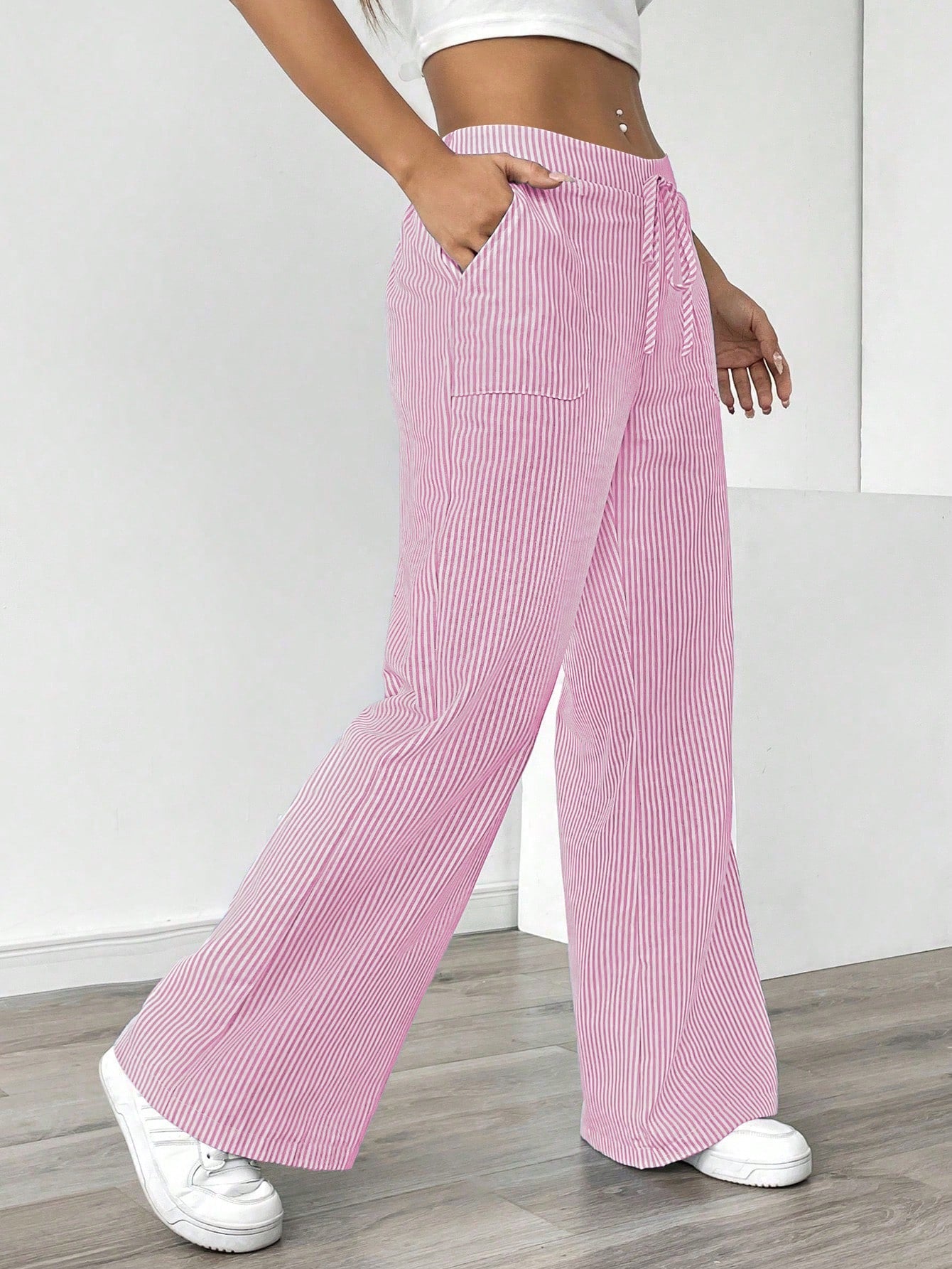 Calça feminina pantalona de algodão Lissy