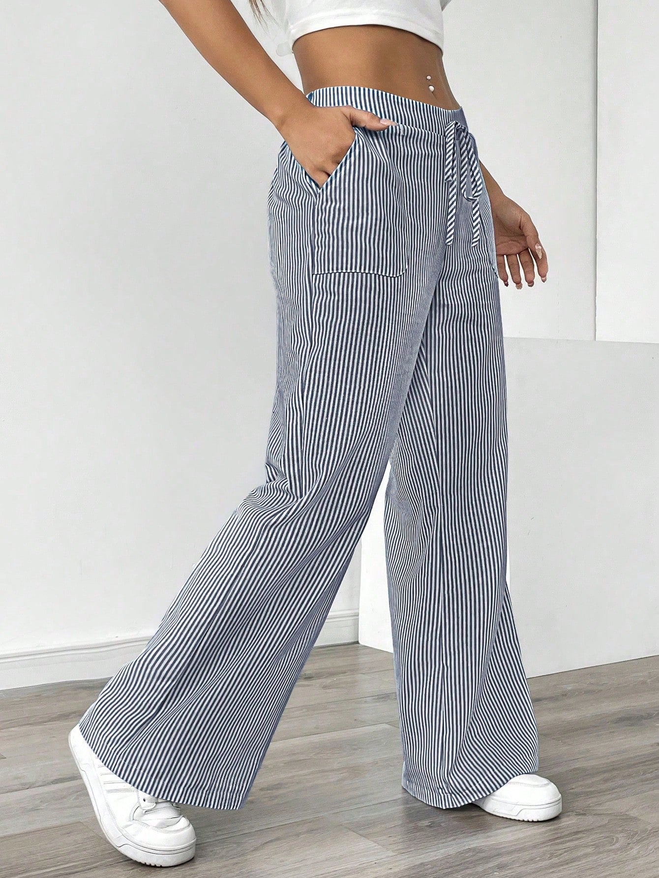 Calça feminina pantalona de algodão Lissy