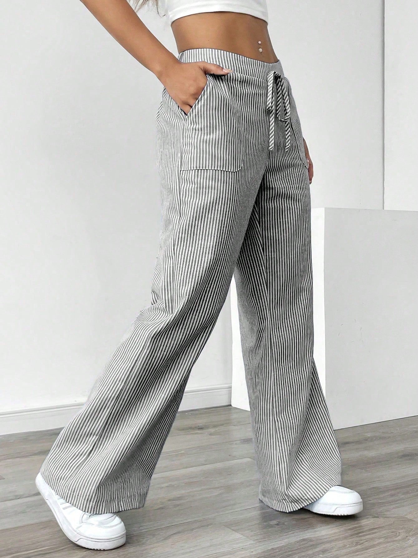 Calça feminina pantalona de algodão Lissy