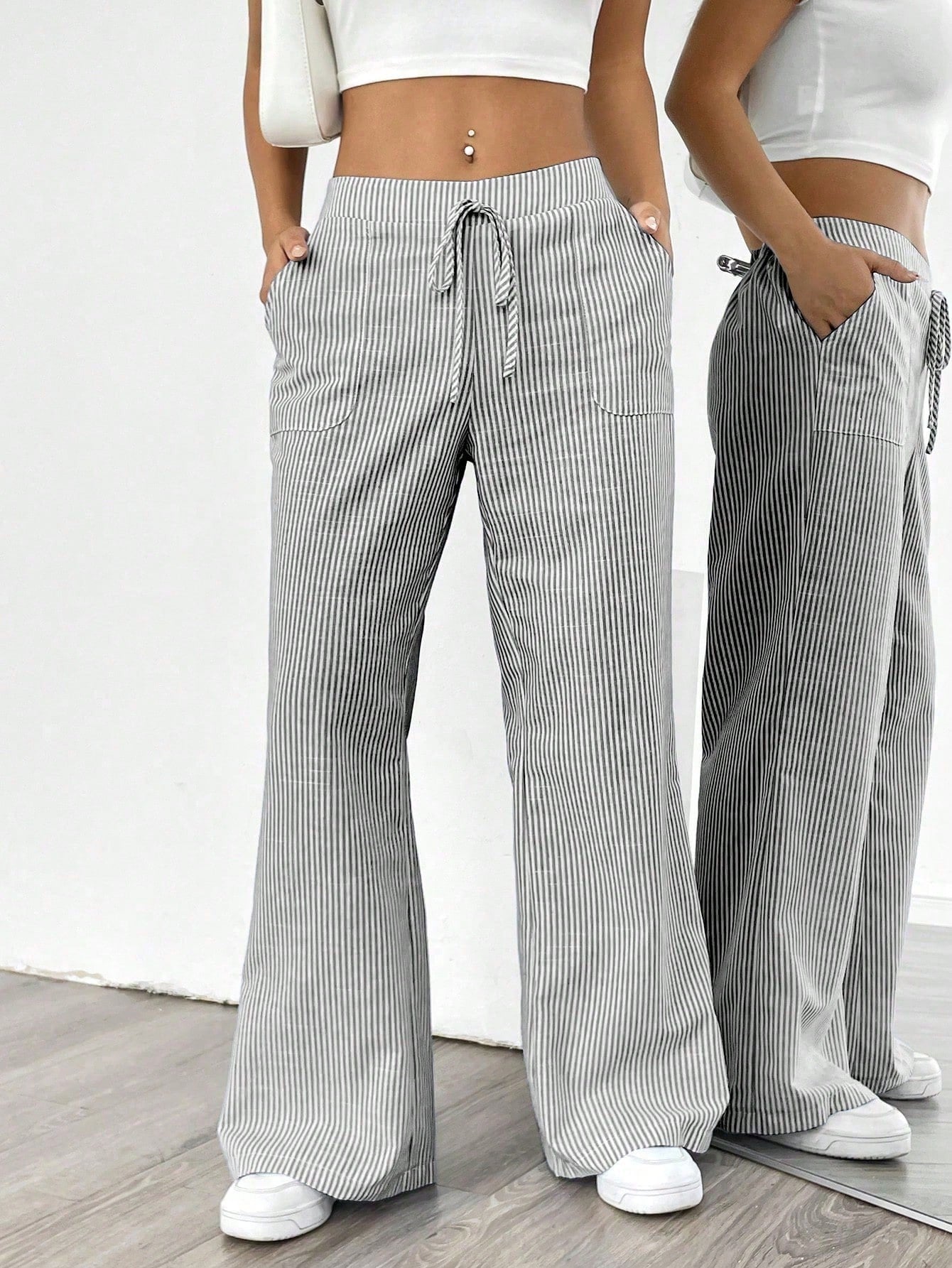 Calça feminina pantalona de algodão Lissy