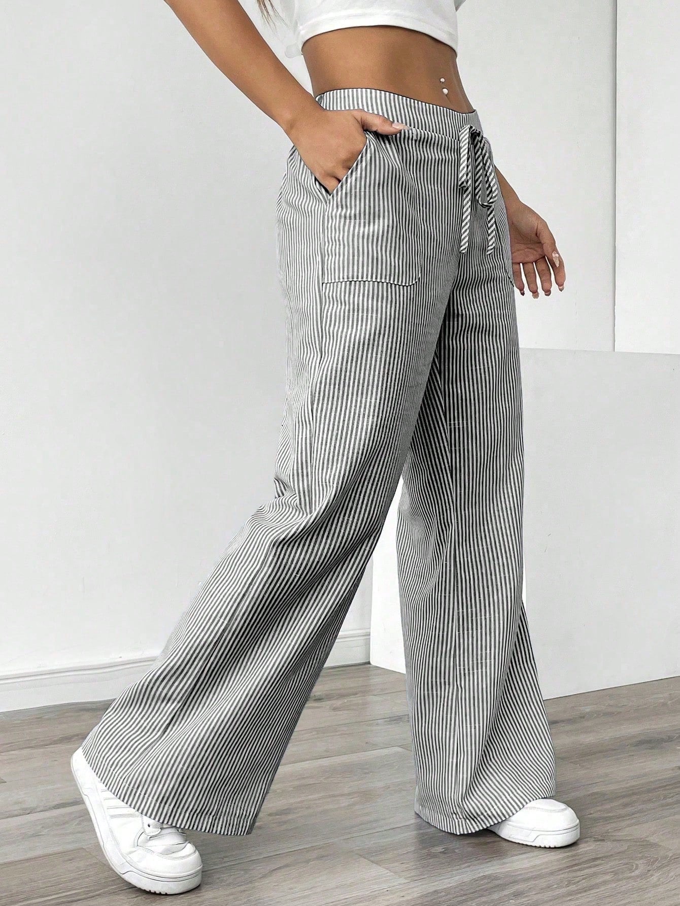 Calça feminina pantalona de algodão Lissy