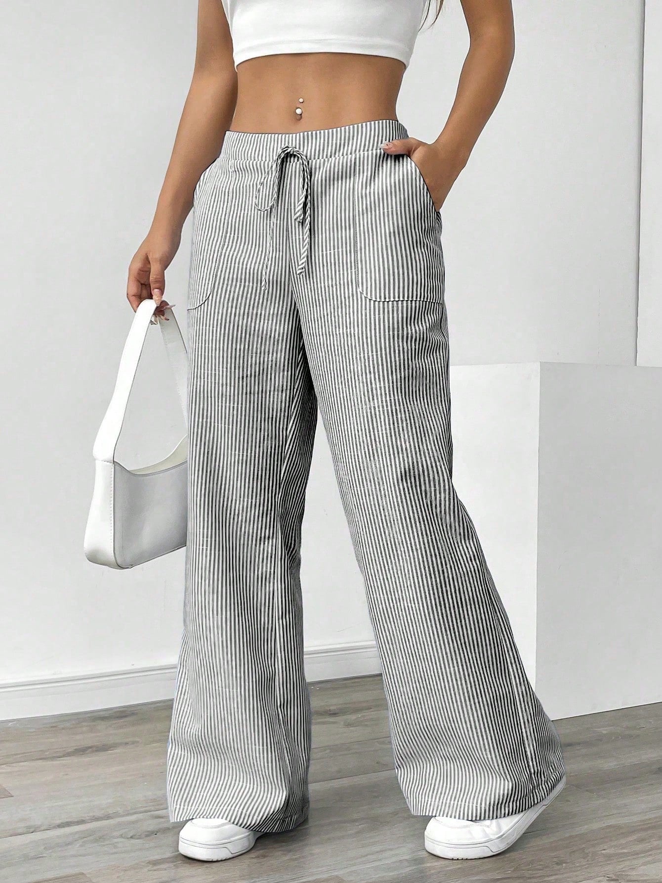 Calça feminina pantalona de algodão Lissy