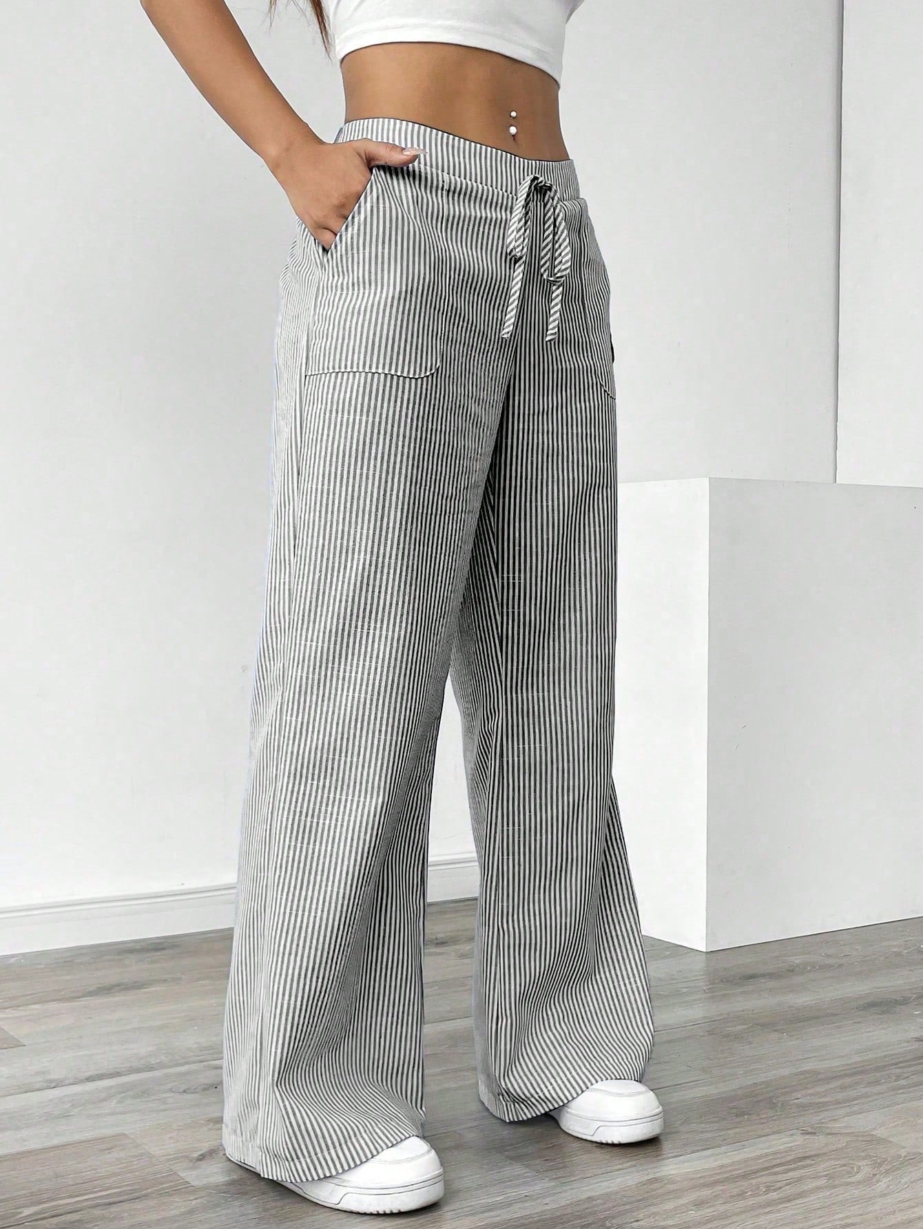 Calça feminina pantalona de algodão Lissy