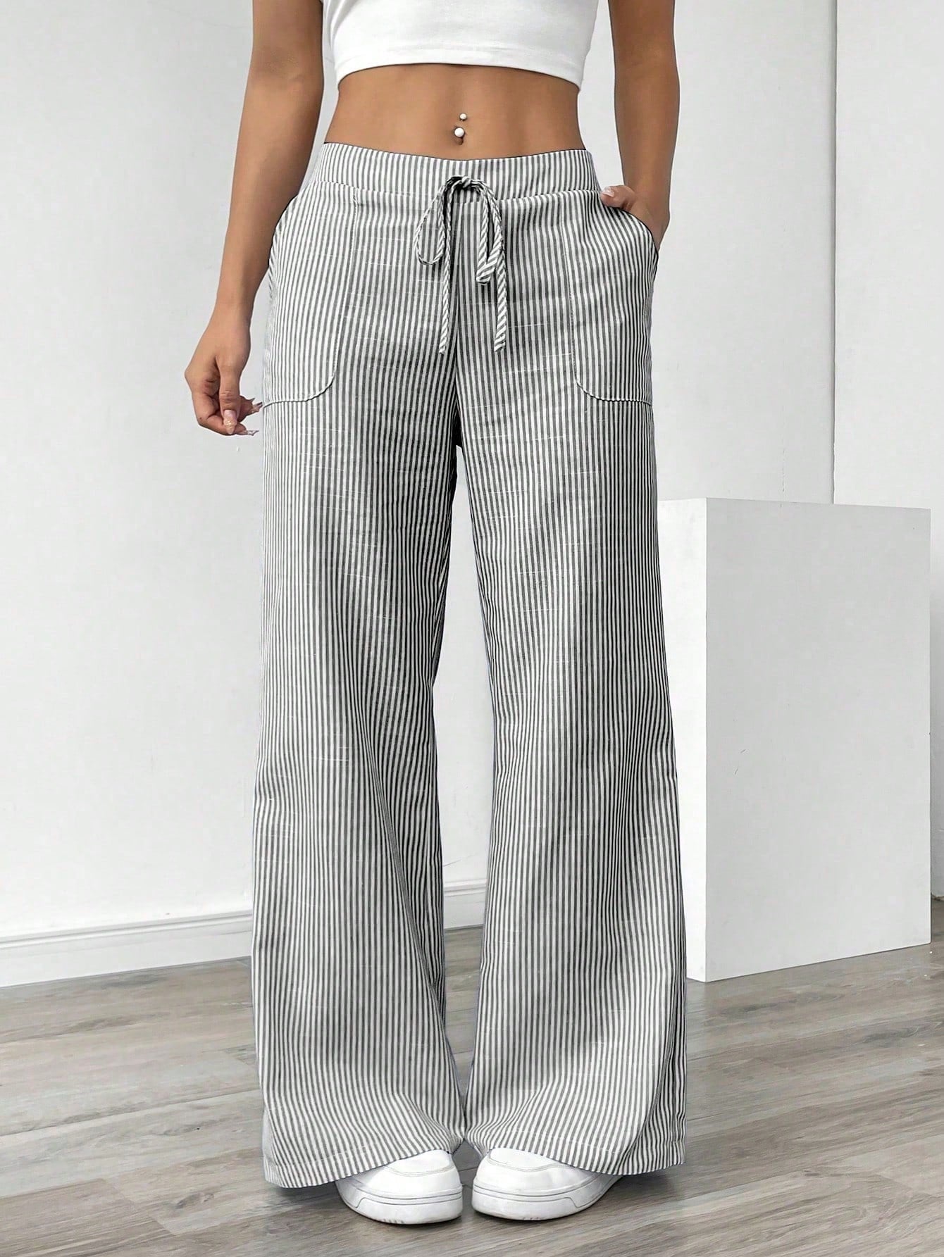 Calça feminina pantalona de algodão Lissy
