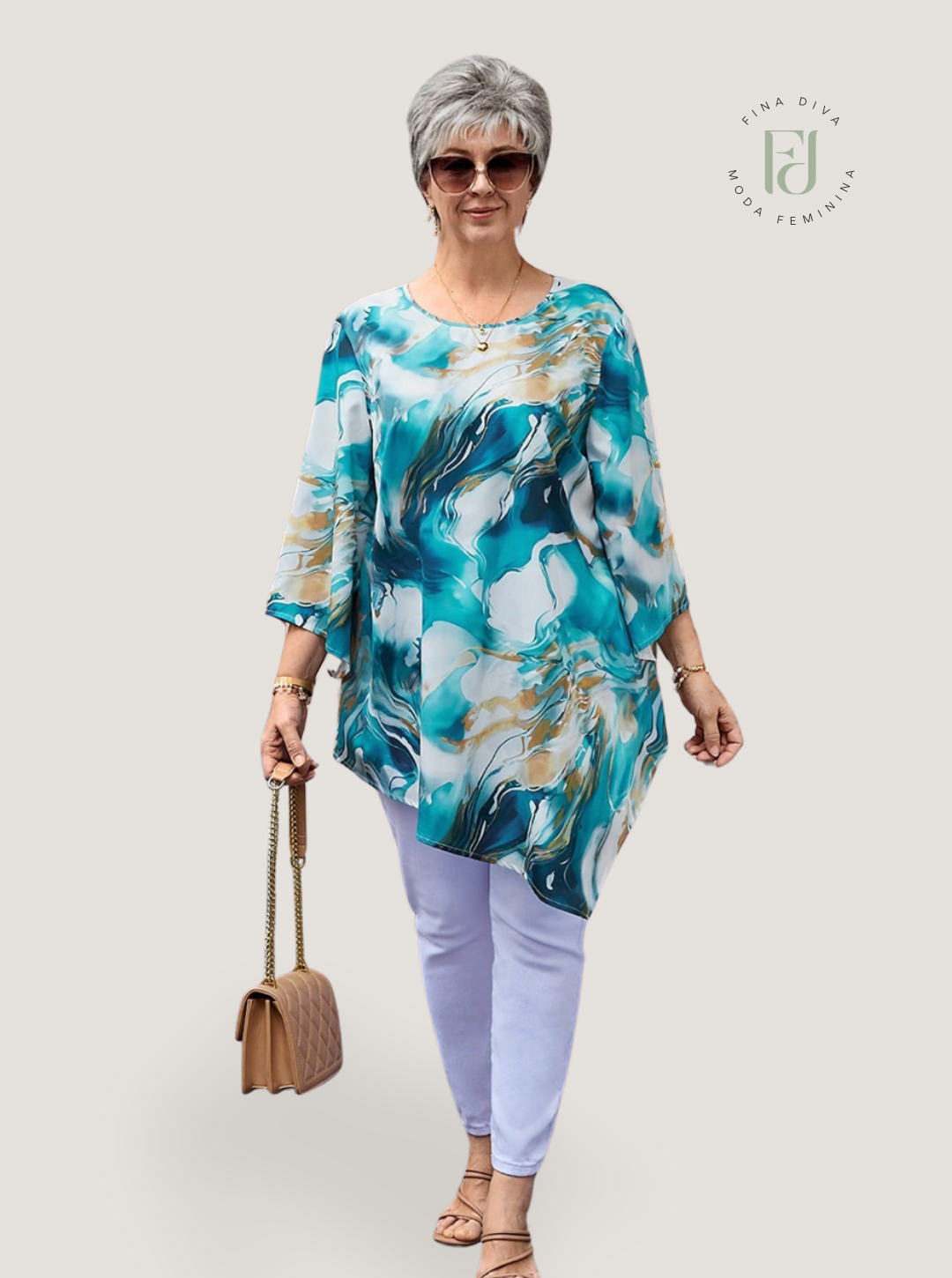 Blusa feminina solta plus size Verona