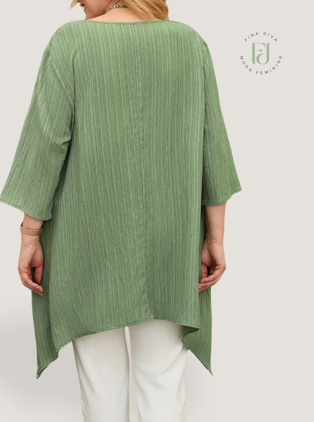 Blusa feminina assimétrica plus size Fanny