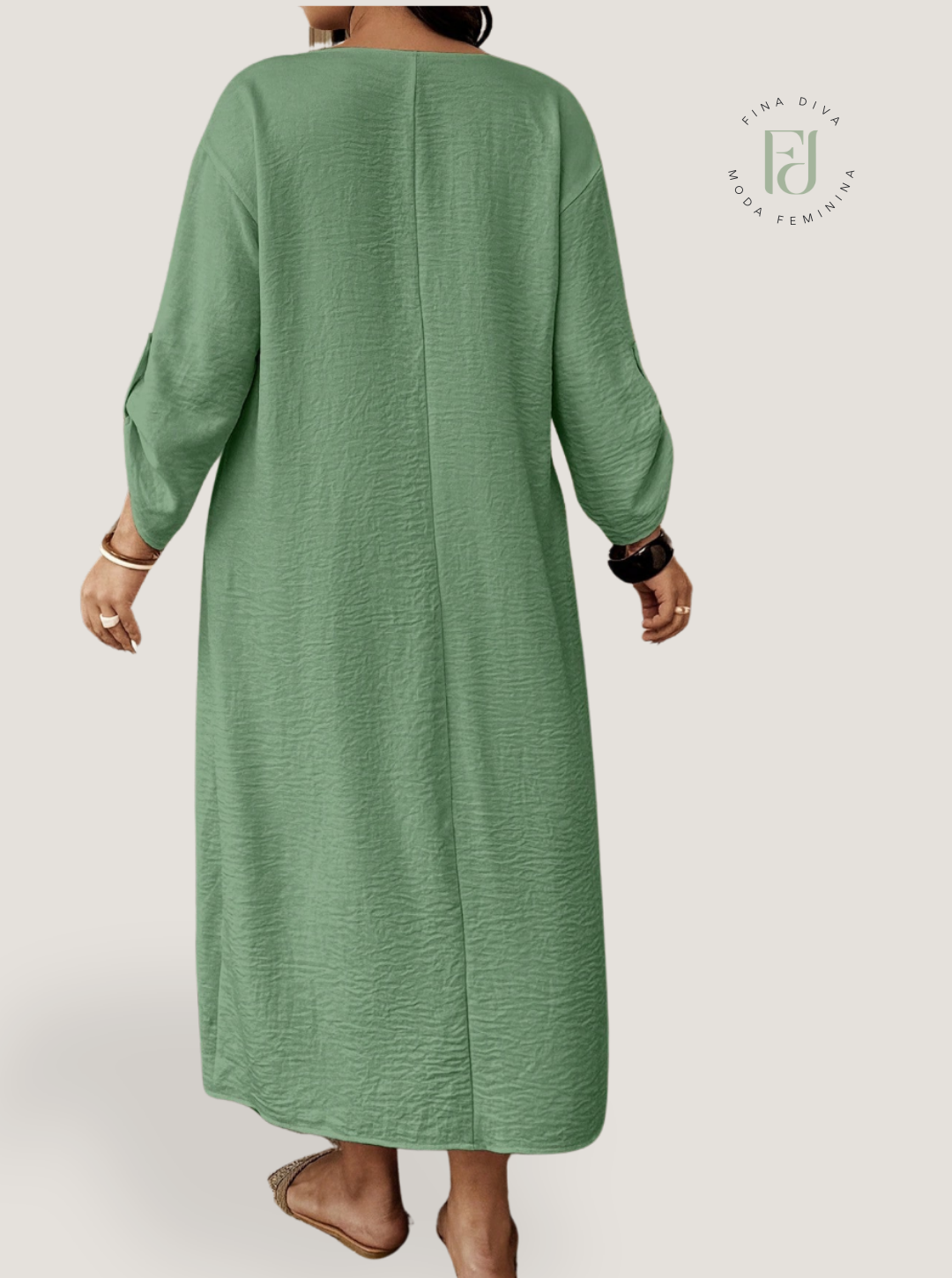 Vestido feminino casual plus size Belga