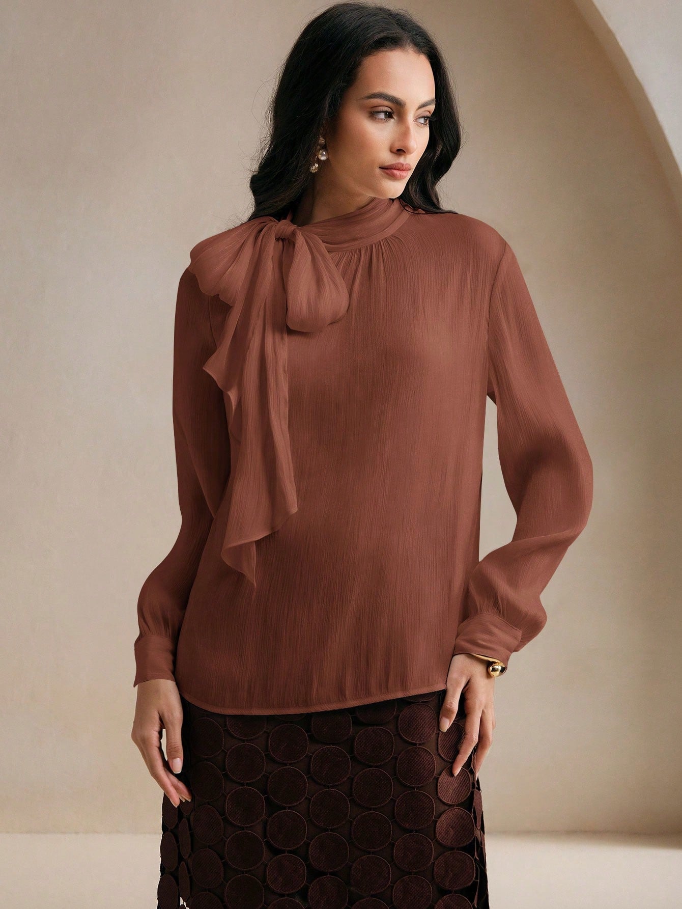 Blusa feminina gola alta Marselha