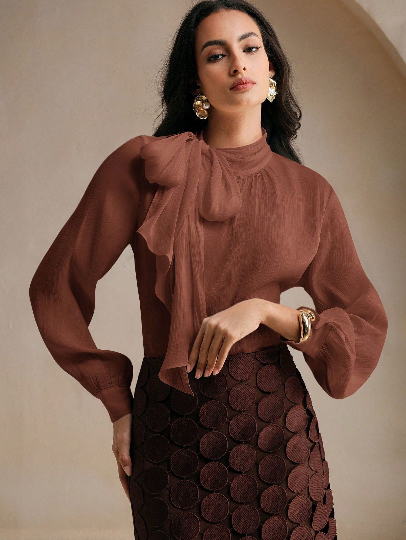 Blusa feminina gola alta Marselha