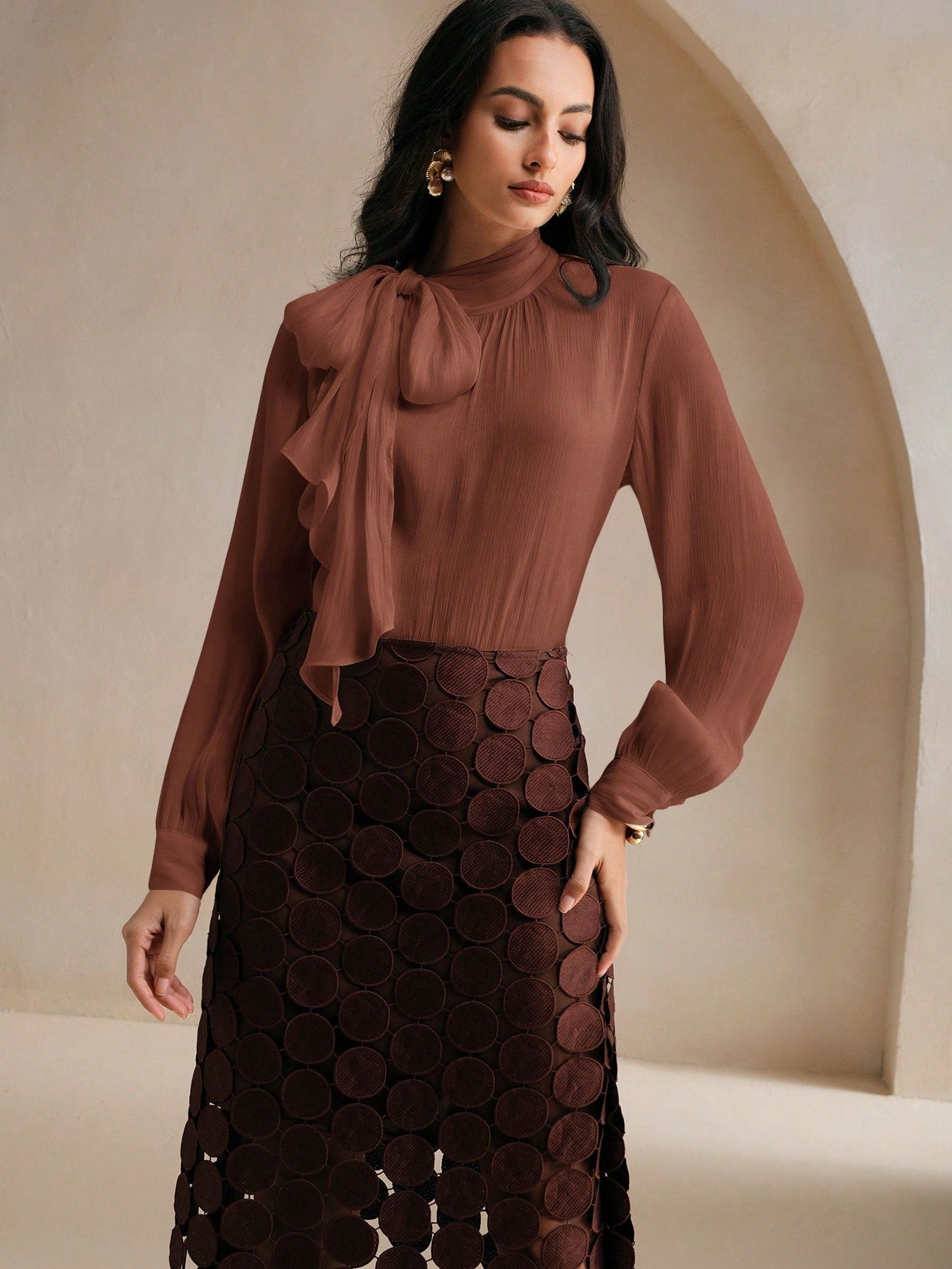Blusa feminina gola alta Marselha
