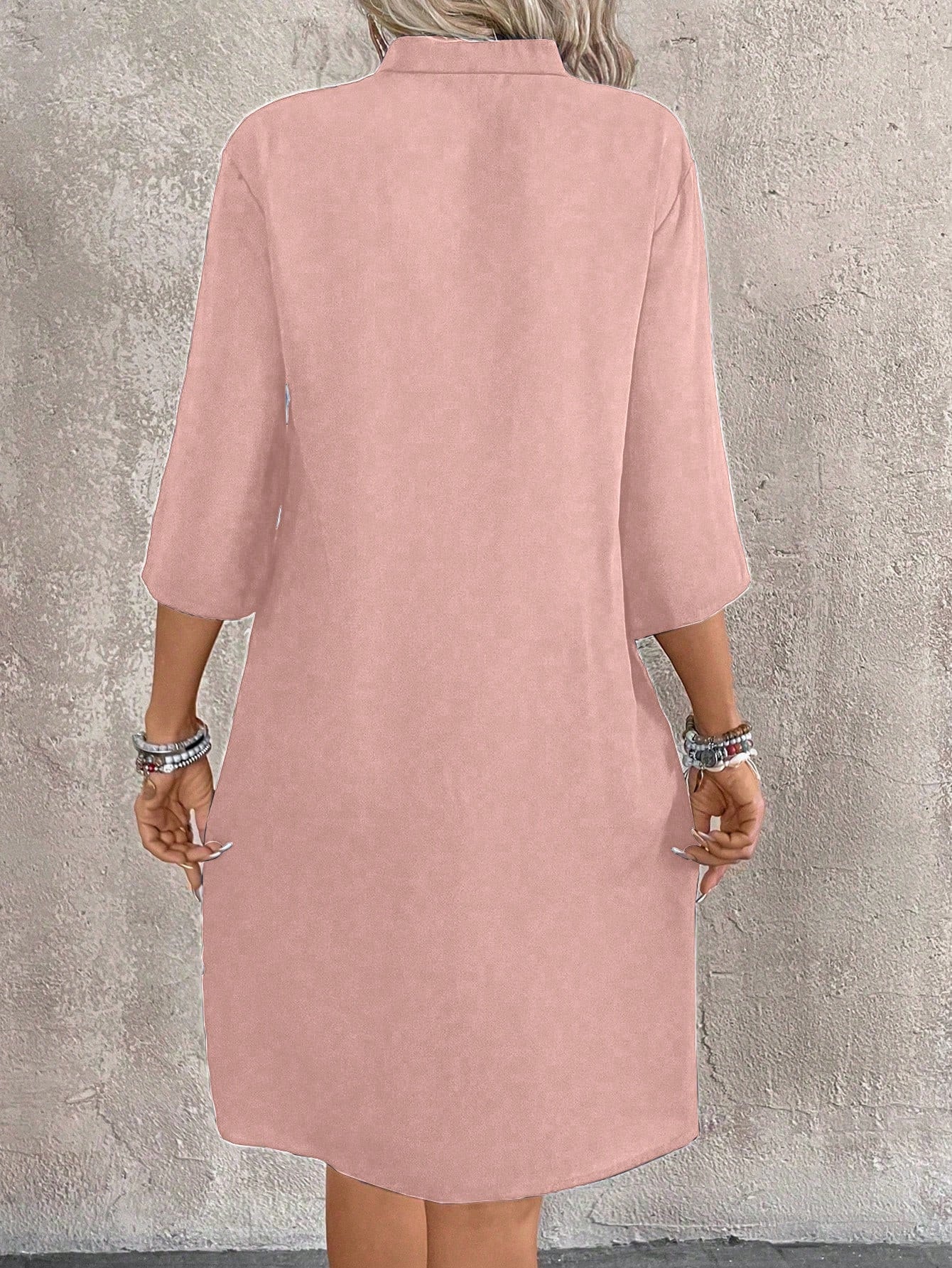 Vestido-Camisa Feminino com botões na frente - Leonor