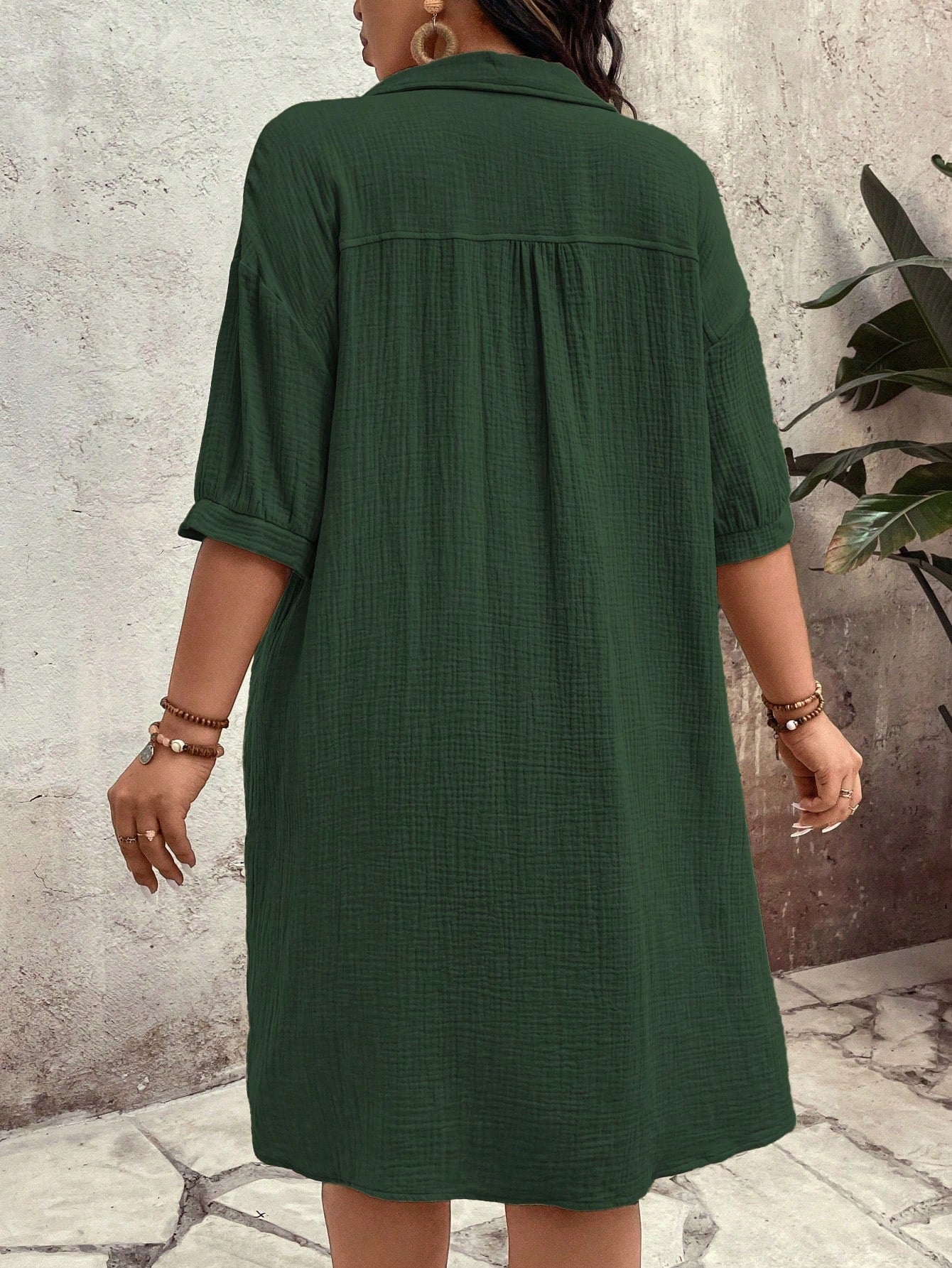 Vestido feminino tipo chamise plus size Daniela