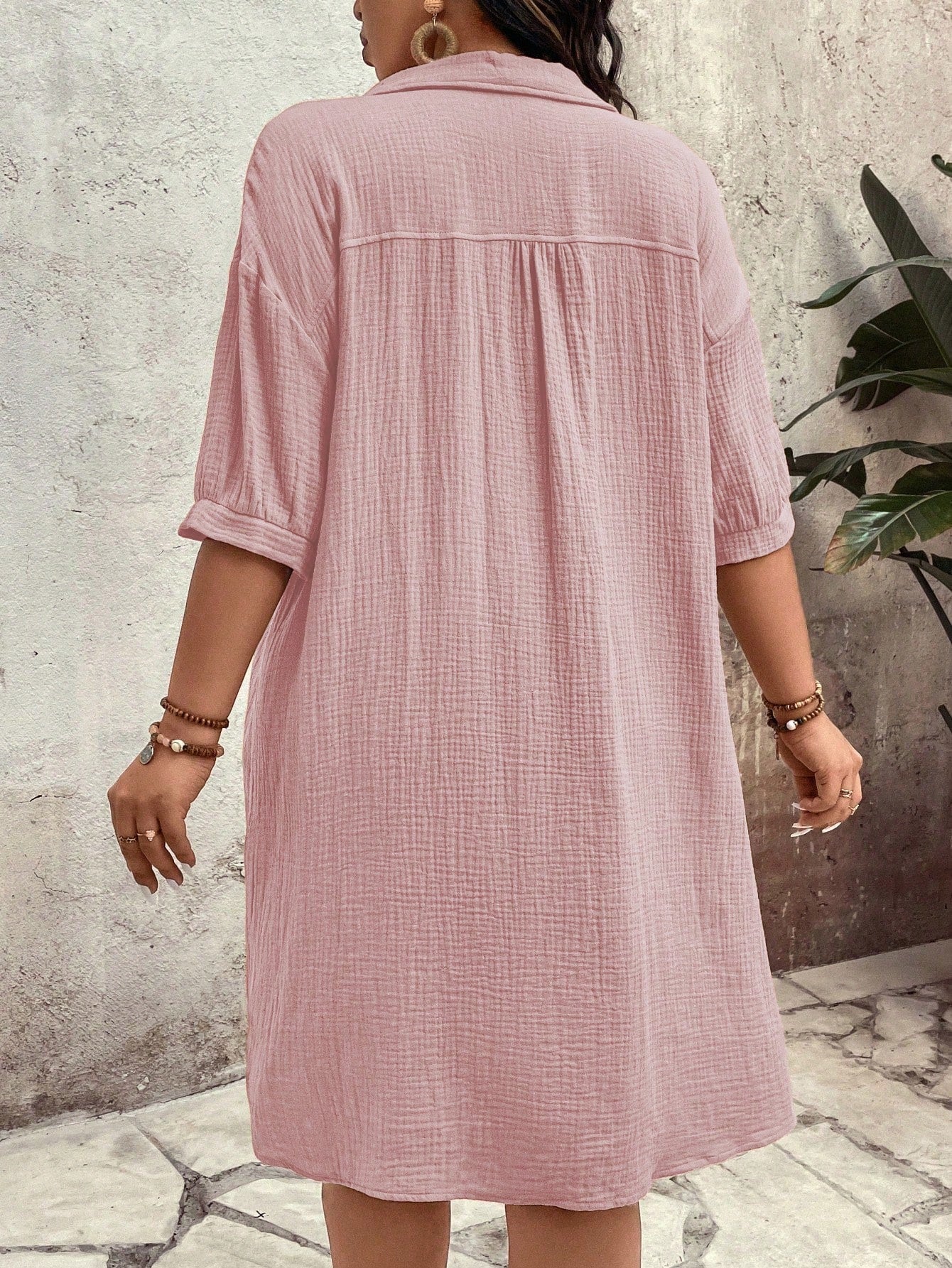 Vestido feminino tipo chamise plus size Daniela