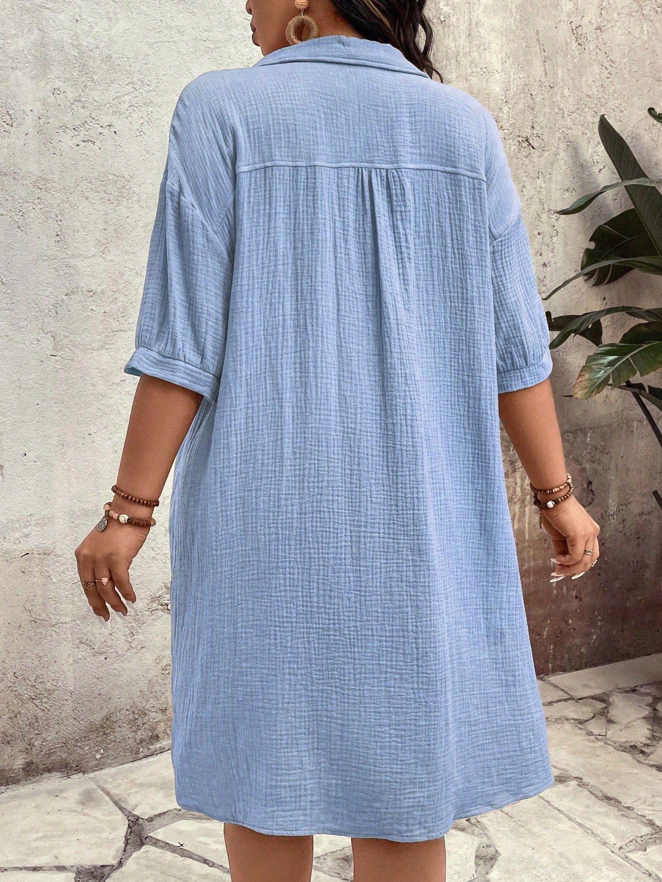Vestido feminino tipo chamise plus size Daniela