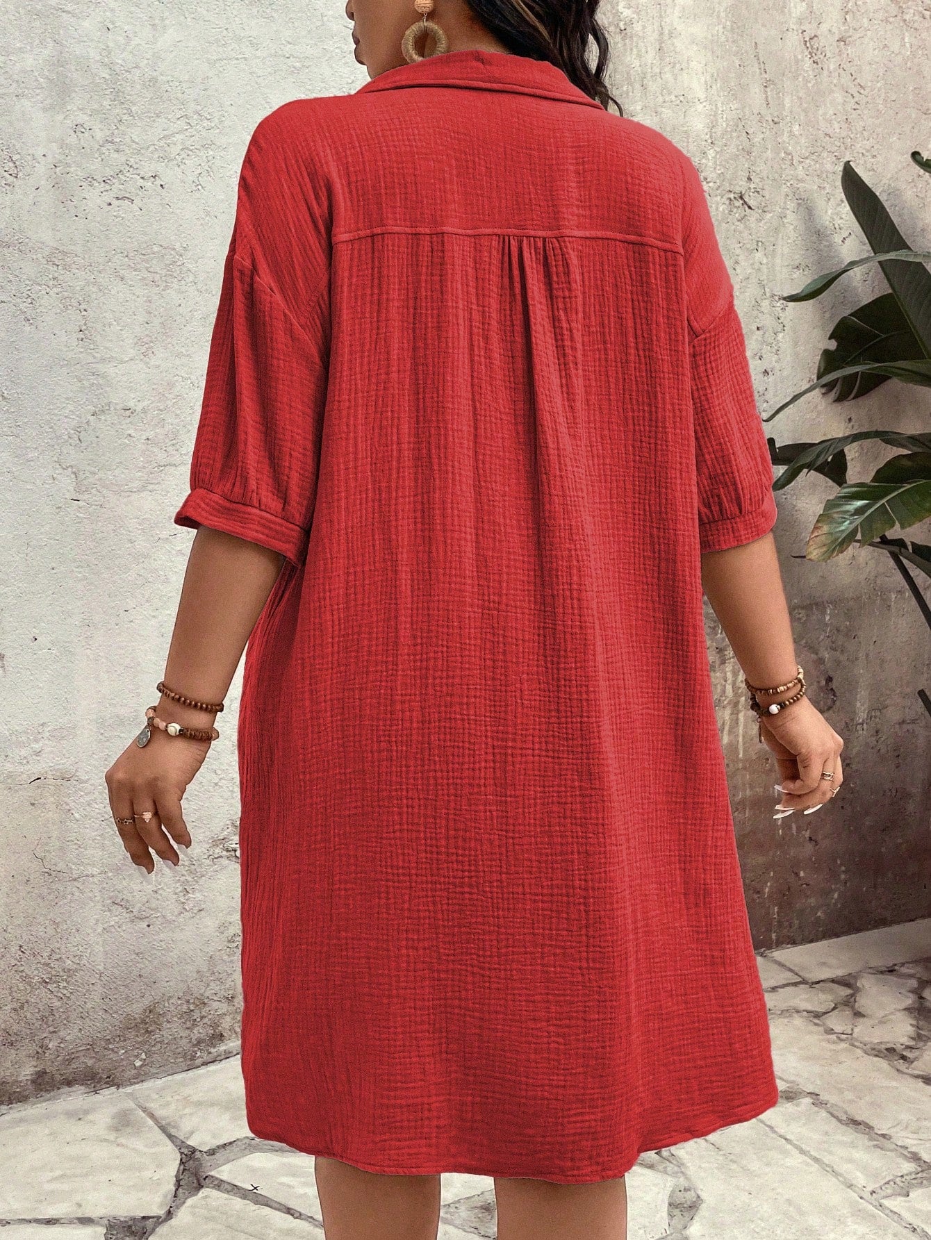 Vestido feminino tipo chamise plus size Daniela