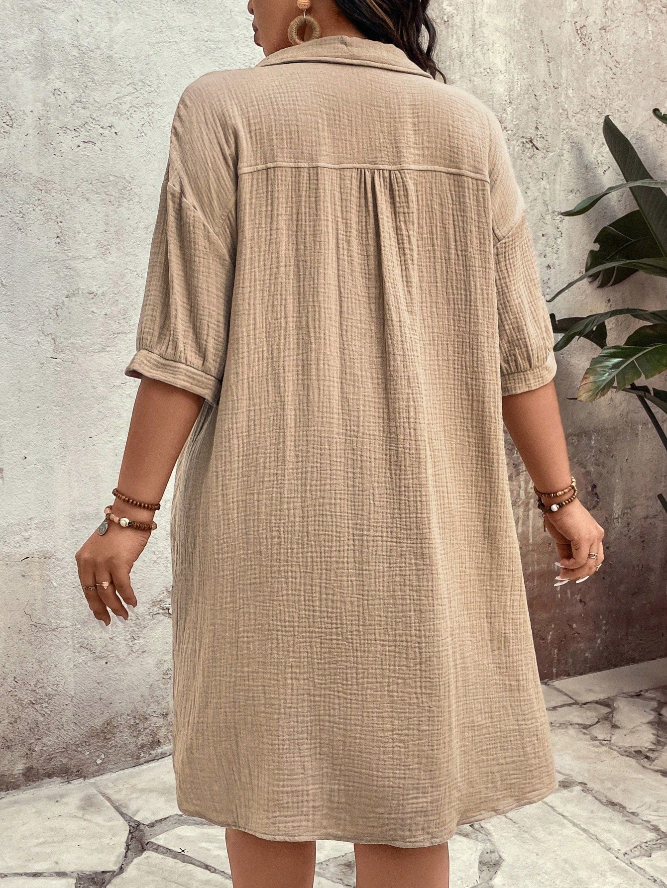 Vestido feminino tipo chamise plus size Daniela