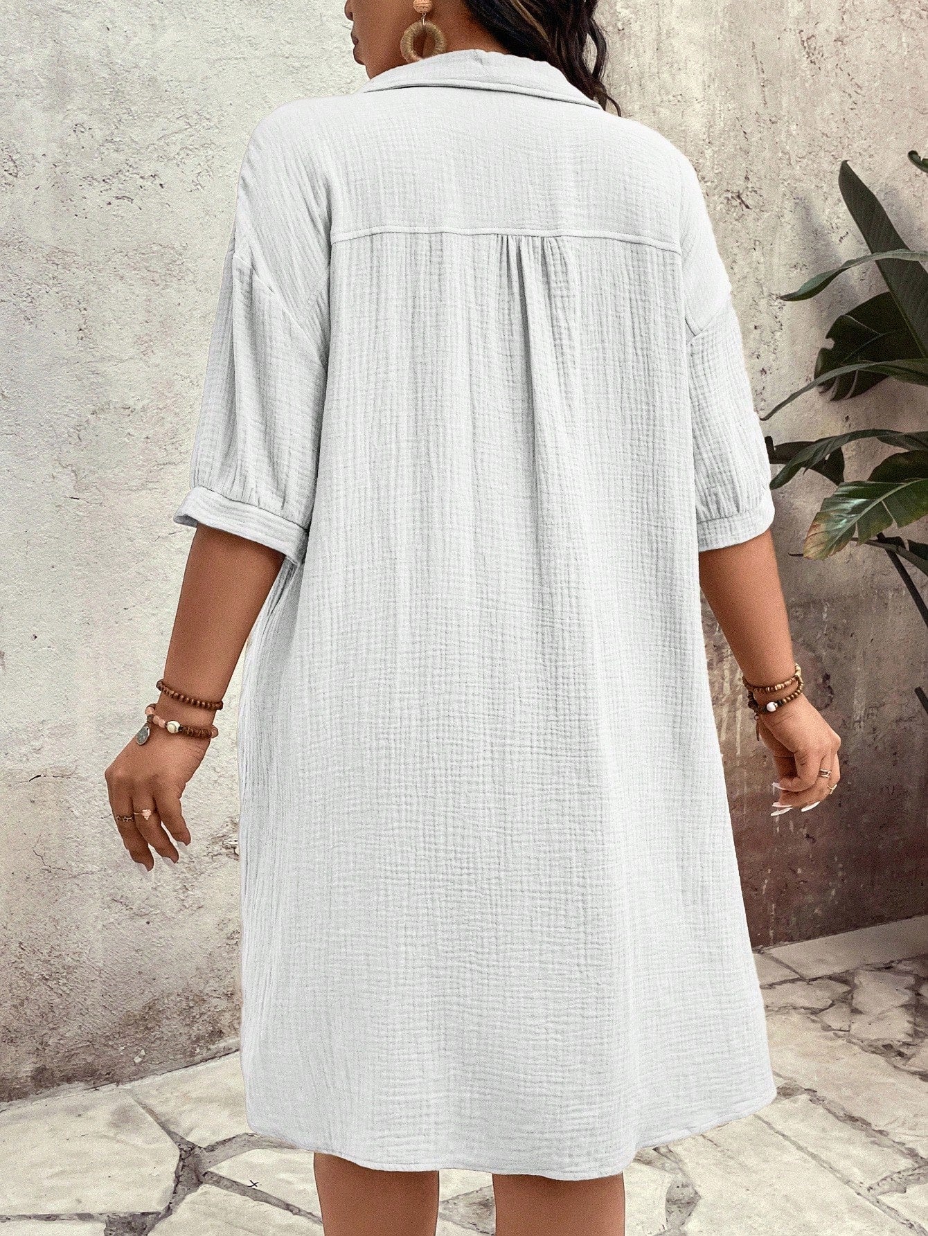 Vestido feminino tipo chamise plus size Daniela
