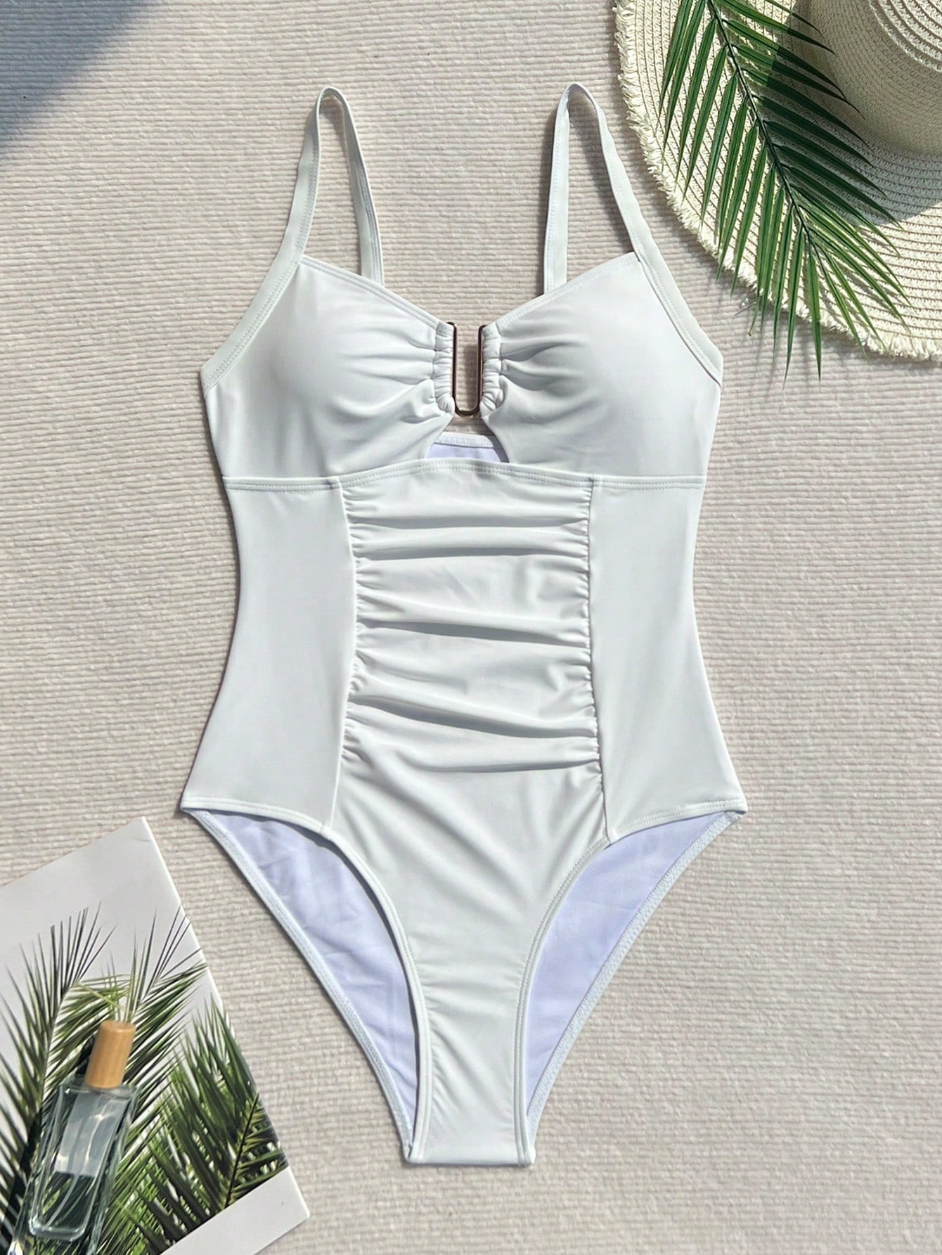 Maiô Feminino Detalhe Enrugado, Peça em V Vivana.