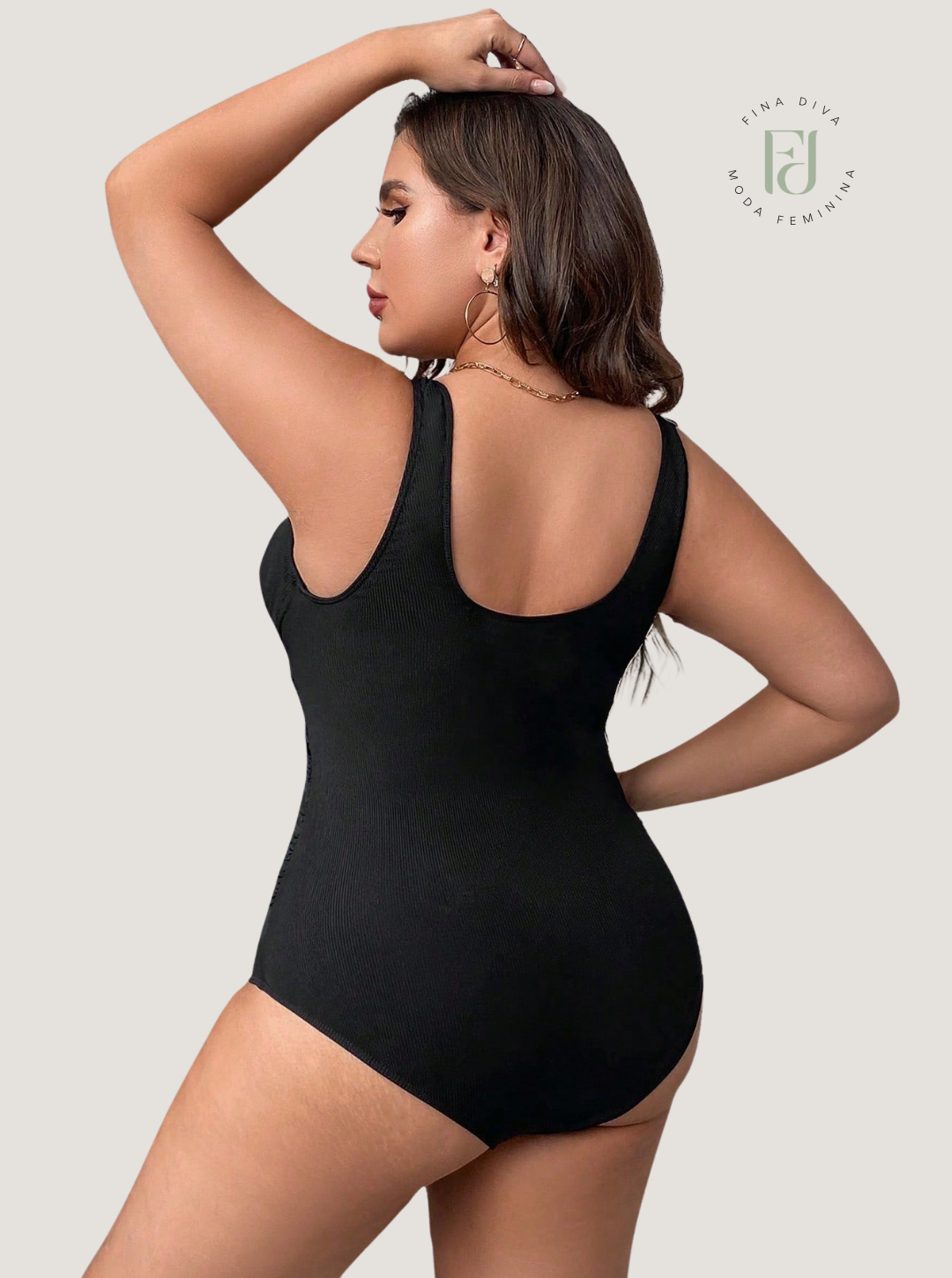 Maiô Feminino Texturizado plus size Rachell.