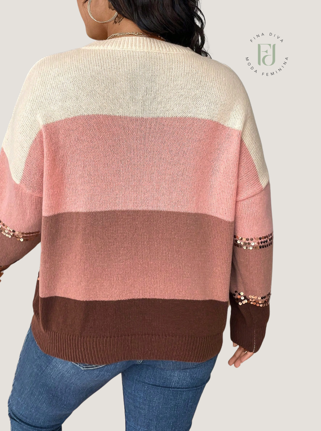 Suéter feminino plus size Cataleya