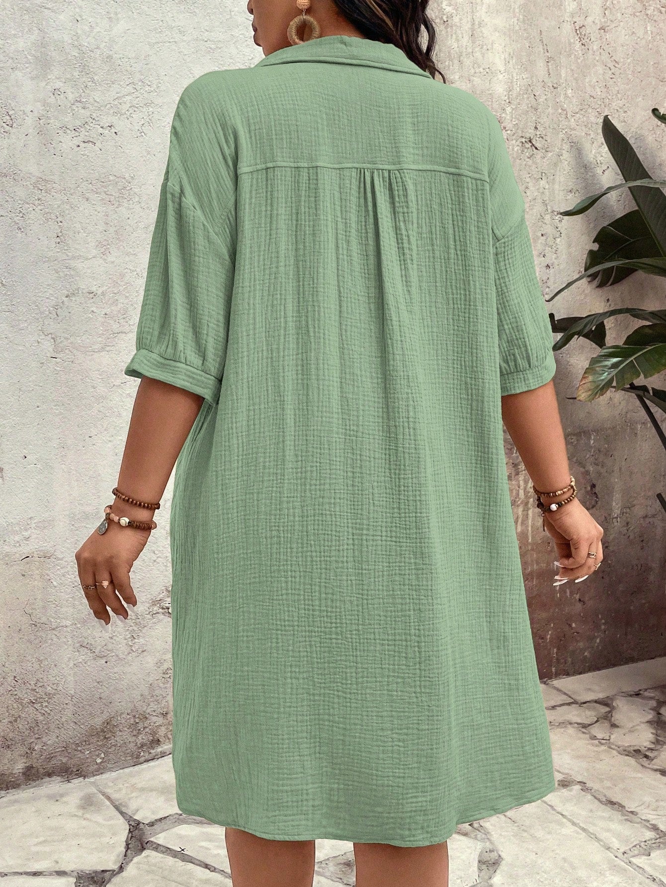 Vestido feminino tipo chamise plus size Daniela