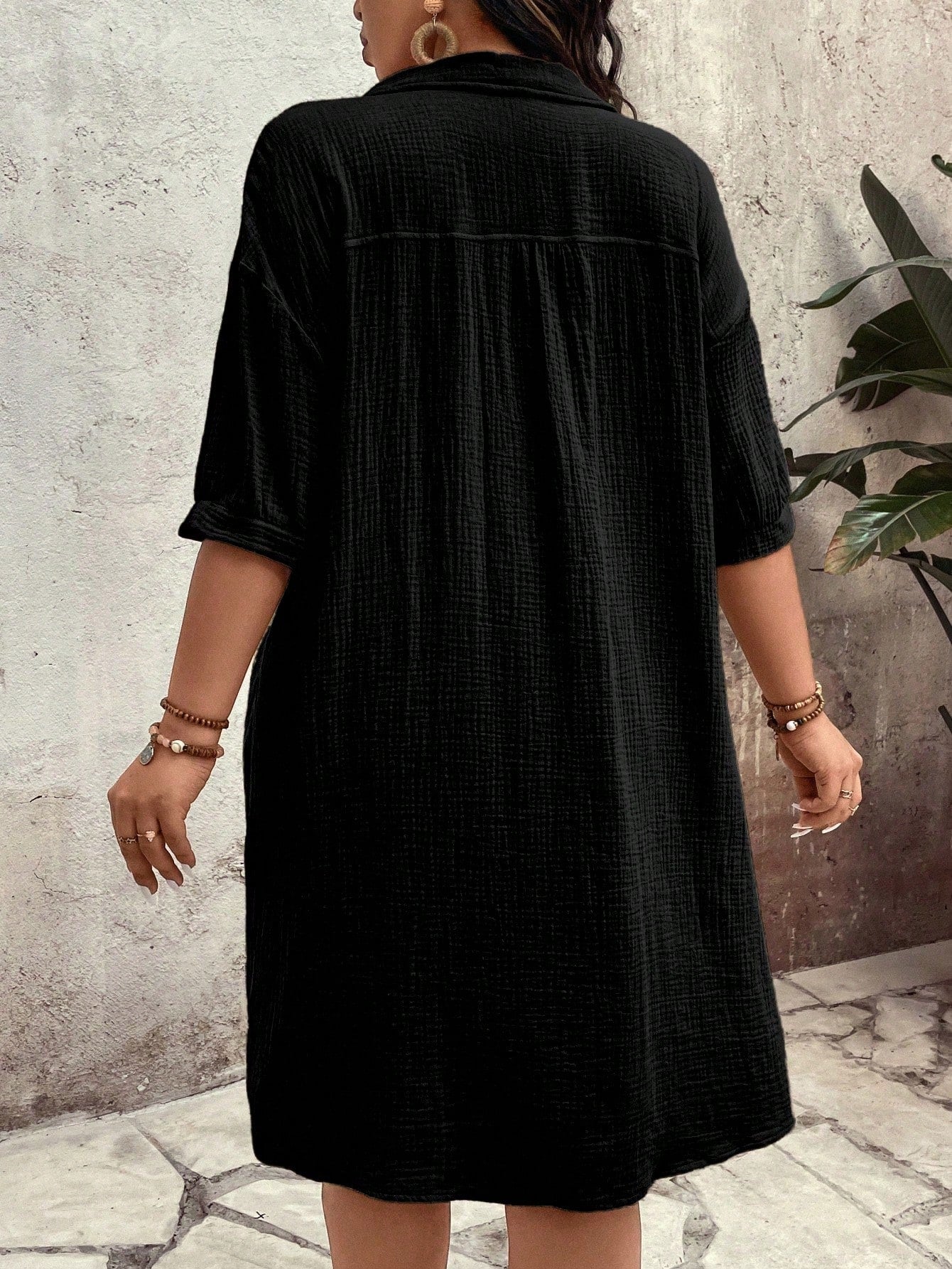 Vestido feminino tipo chamise plus size Daniela