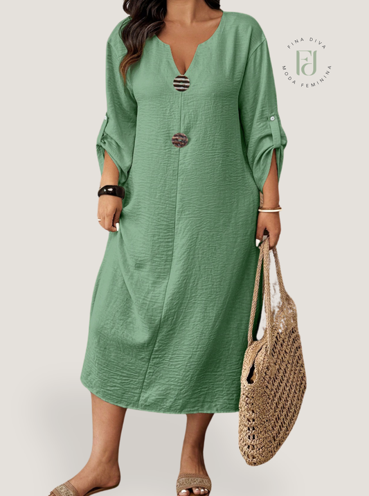 Vestido feminino casual plus size Belga