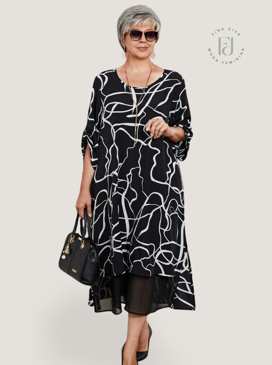 Vestido Feminino solto plus size Isabella