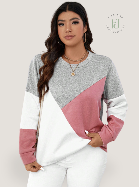 Moletom feminino plus size Deborah