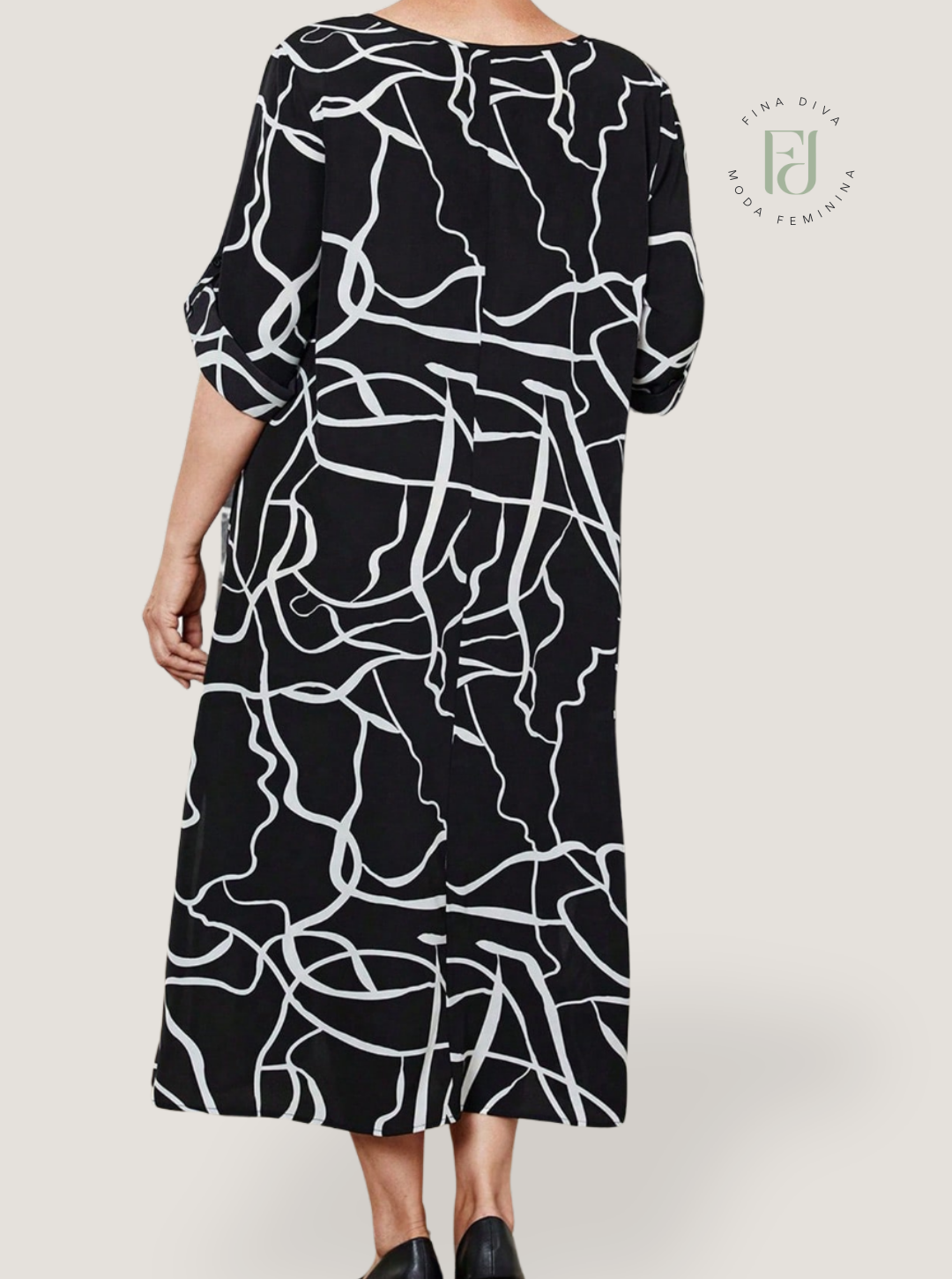 Vestido Feminino solto plus size Isabella
