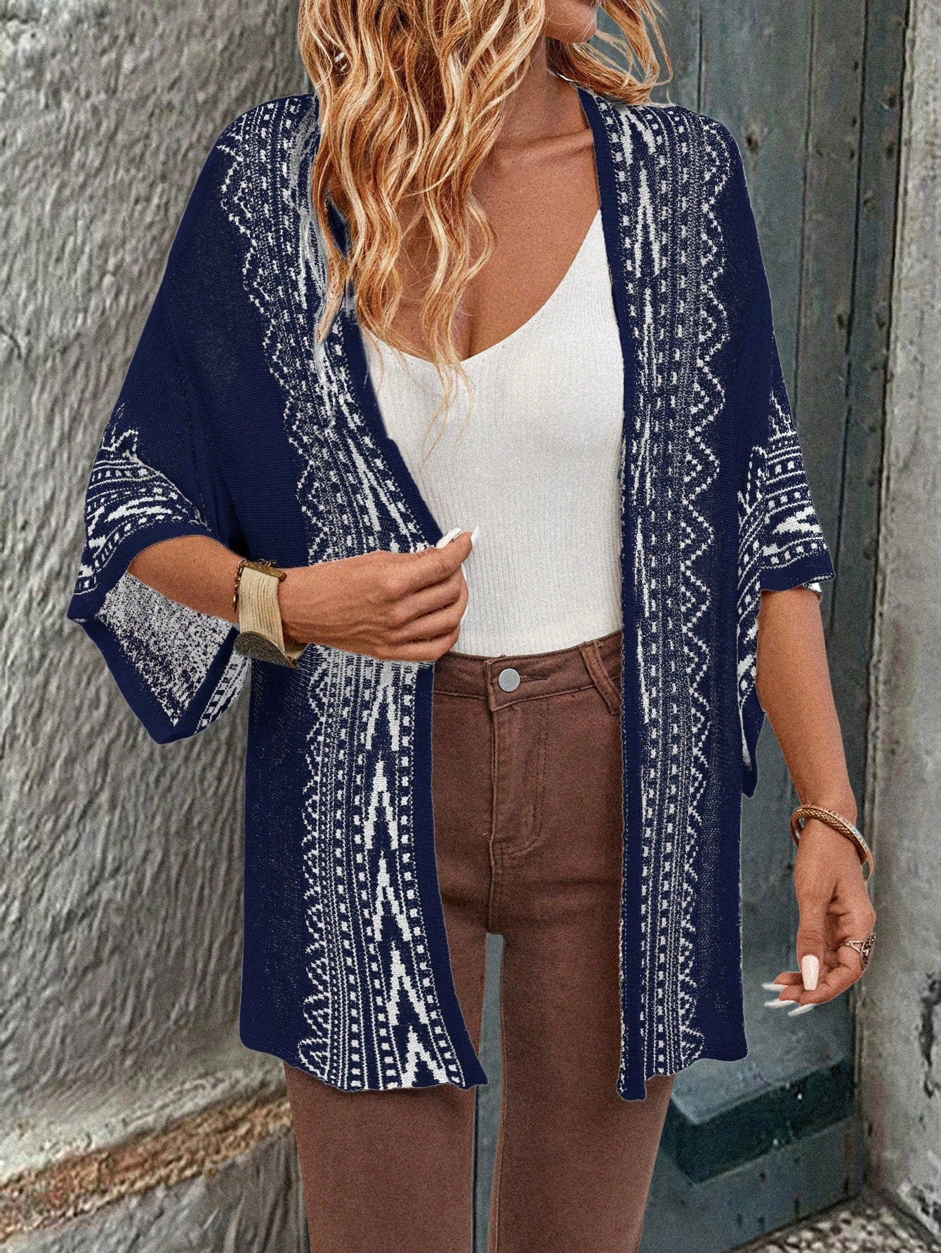 Cardigan Estilo Boêmio com Manga Sino - Freya