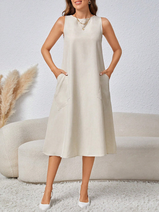Vestido Feminino Sem Manga Emily.