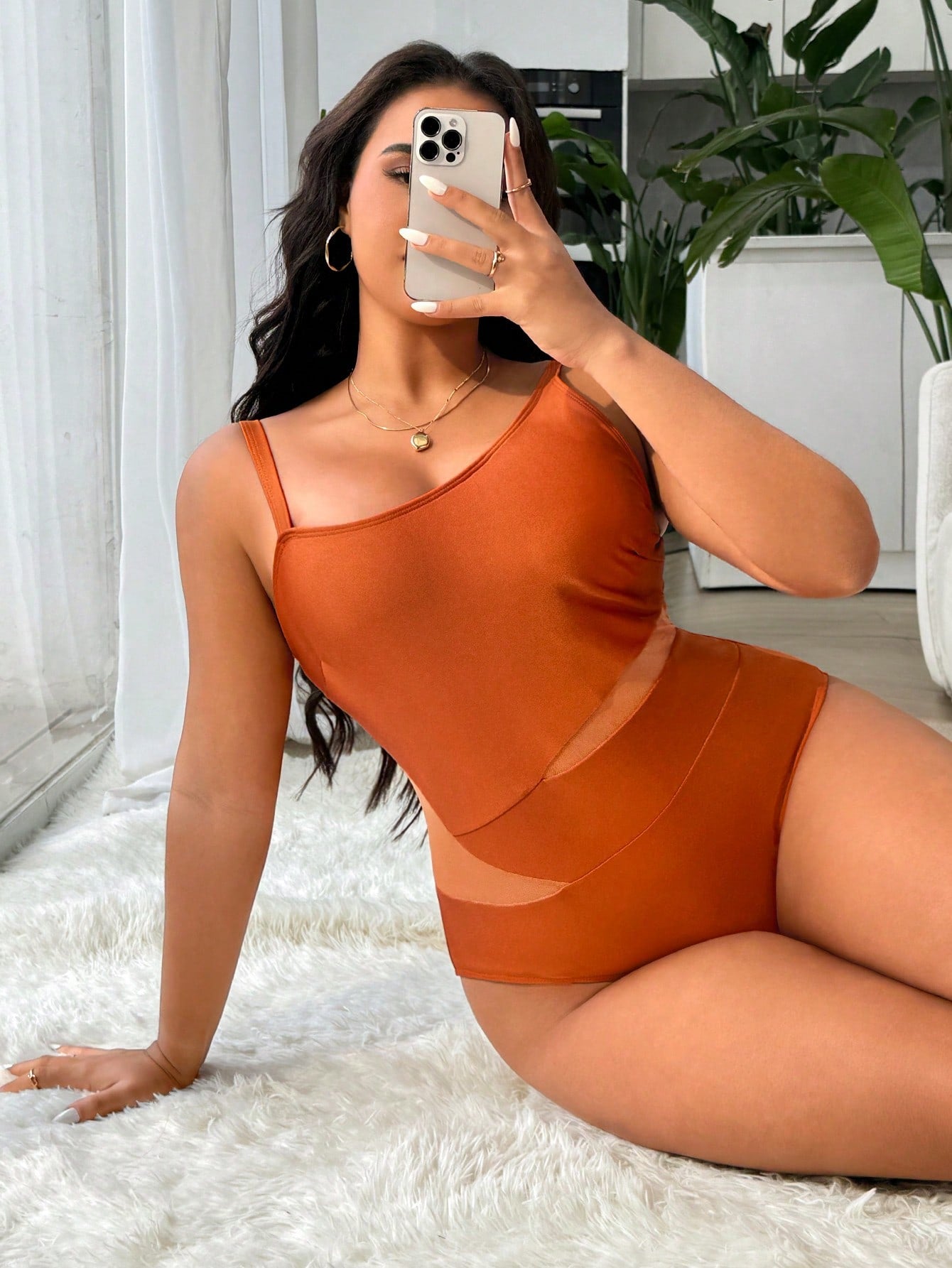 Maiô Feminino com contraste plus size Belinda