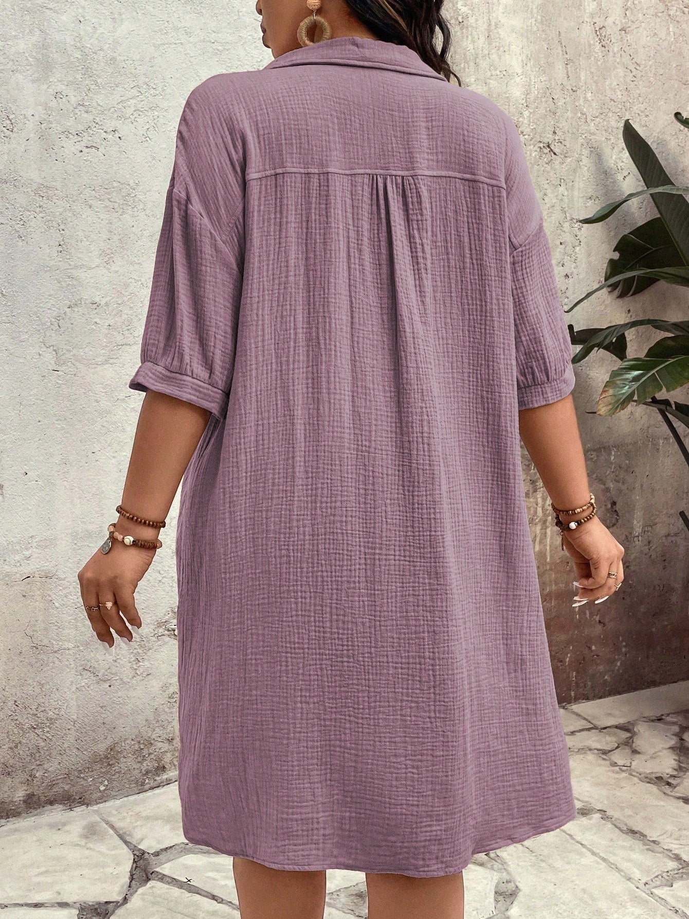 Vestido feminino tipo chamise plus size Daniela