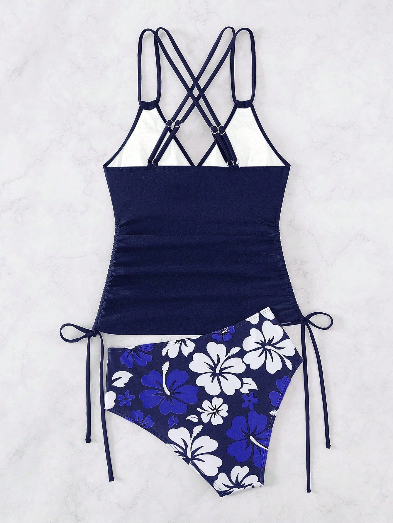 Tankini Feminino Decote V Pequeno Estampa Floral Maceió.