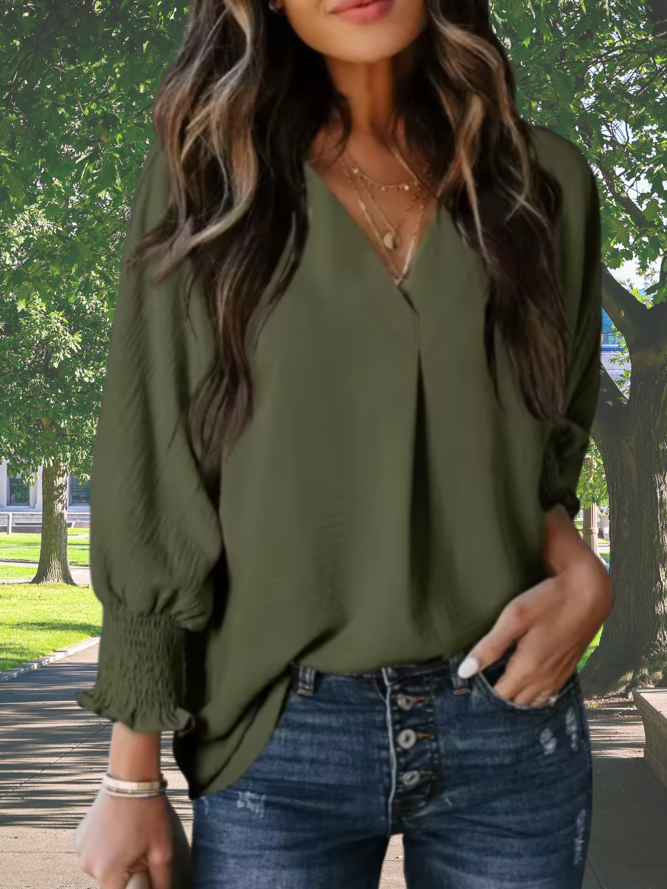 Blusa feminina Oversized Jade