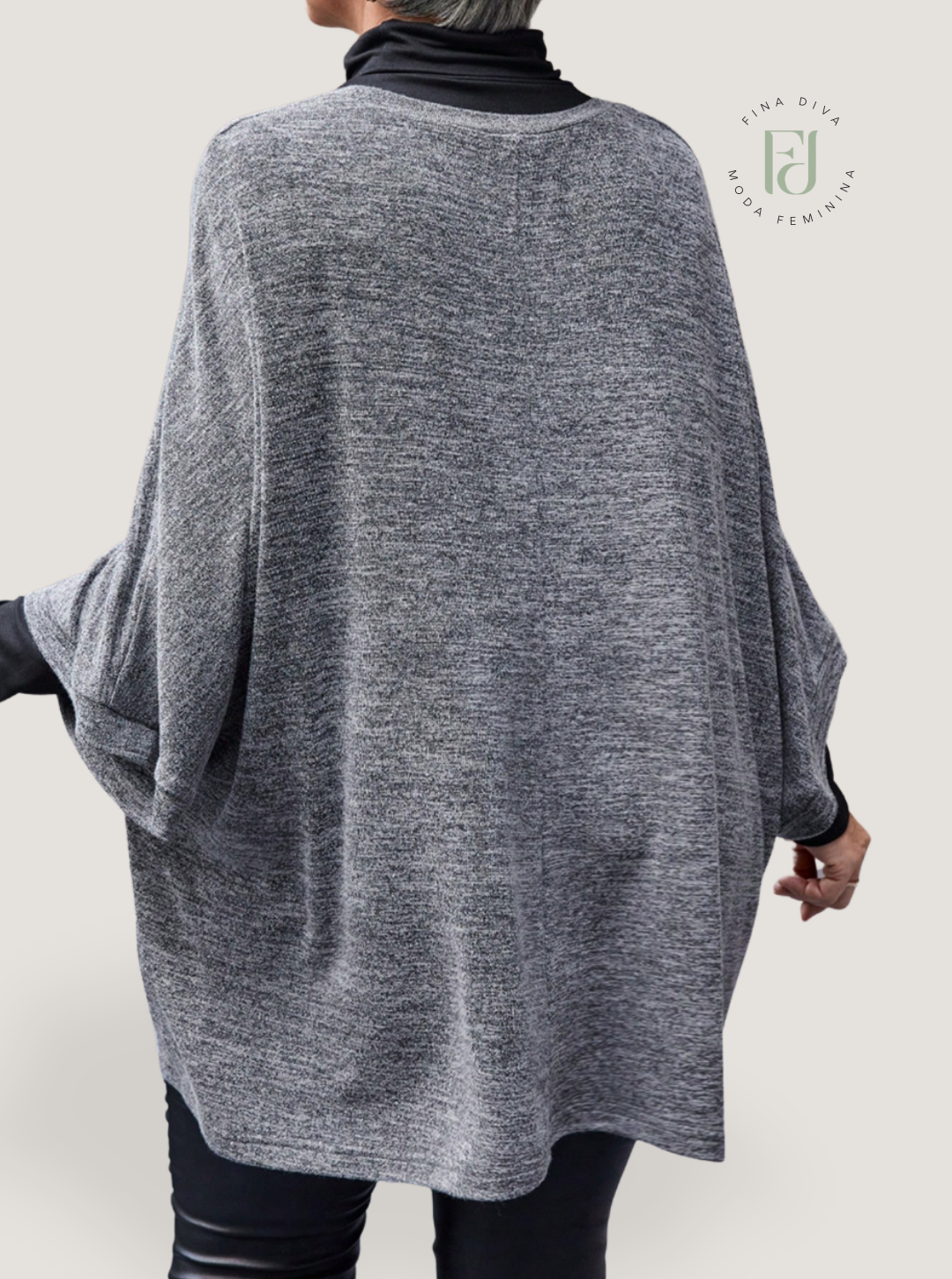 Camisa feminina manga morcego plus size Amelia