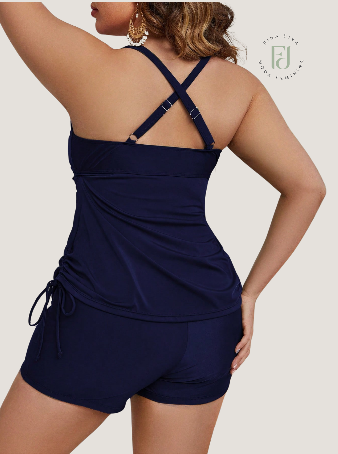 Tankini Feminino  Cruzado plus size Britany